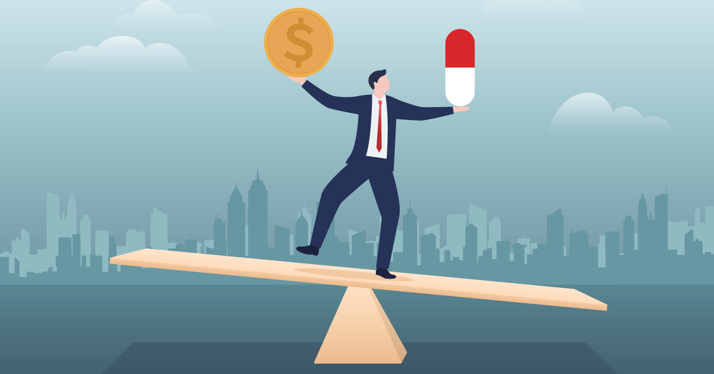 graphic of weighing costs for prescriptions