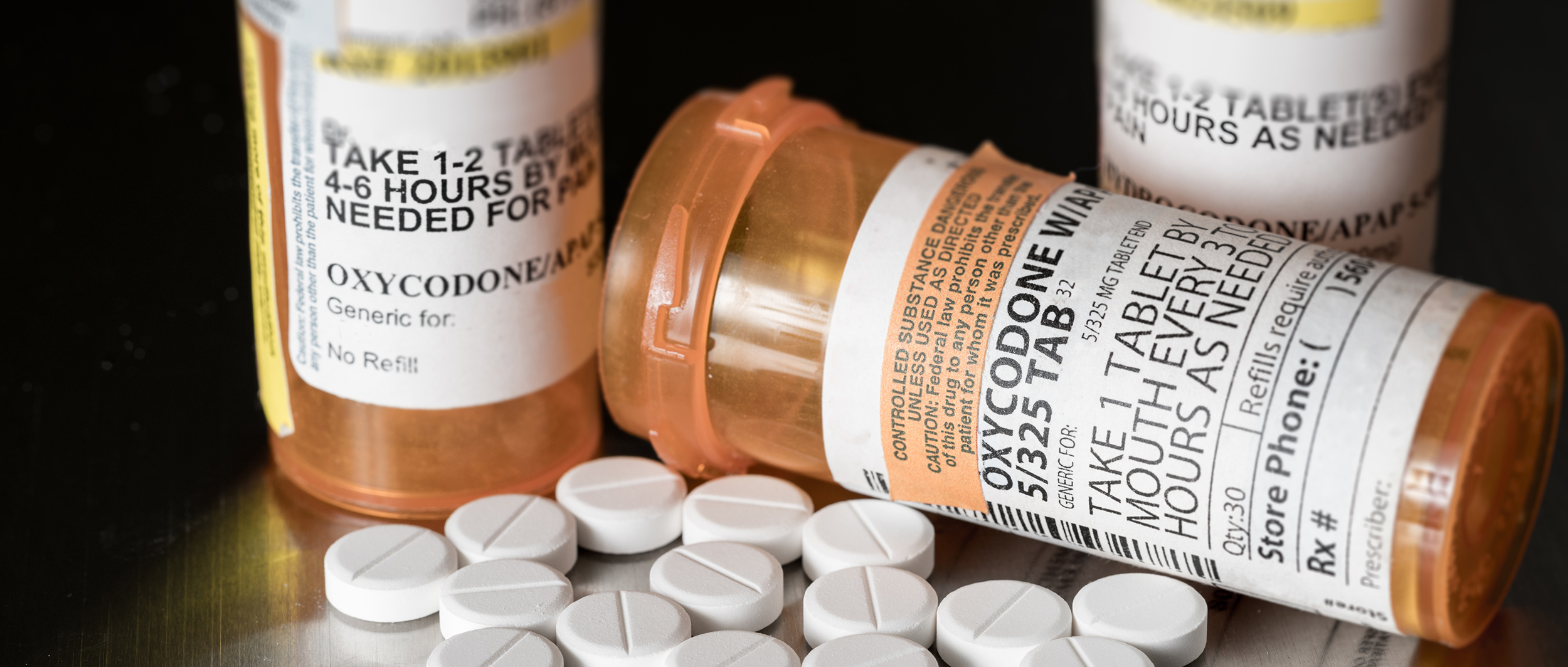 Bottle of pills open