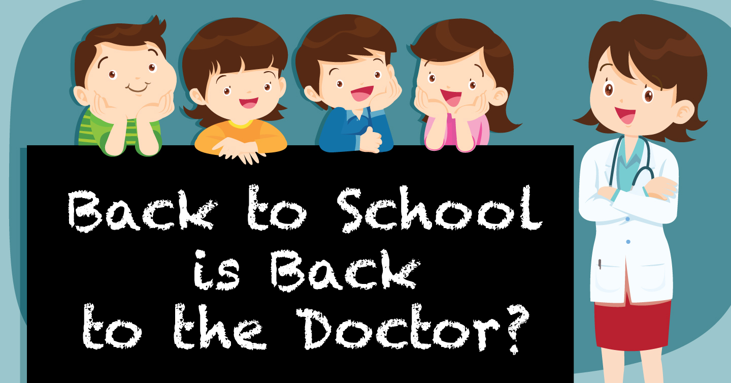 illustration of teacher with back to school on whiteboard