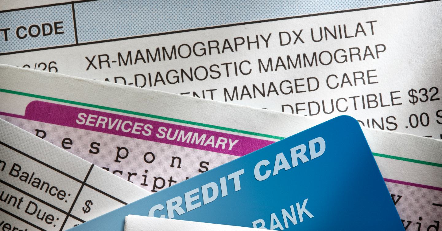 diagnostic mammogram bill with credit card